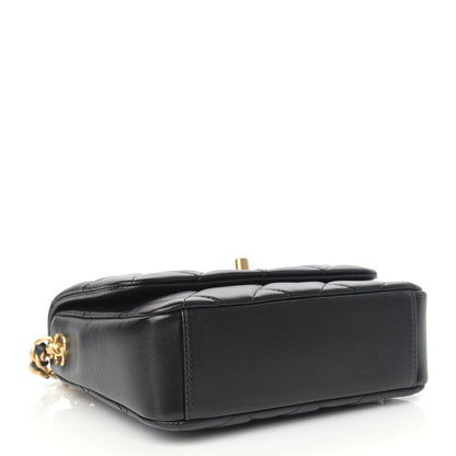 Chanel Lambskin Quilted Small Side Note Flap Black 4 of 9