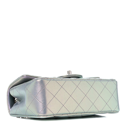 Chanel Iridescent Calfskin Quilted Mini Rectangular Flap Light Purple 4 of 12