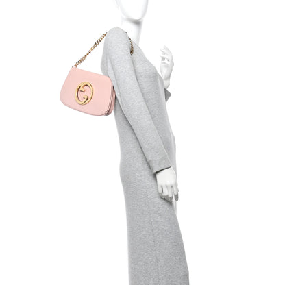 Gucci Roxy Calfskin Blondie Chain Shoulder Flap Bag Powder Pink 2 of 9