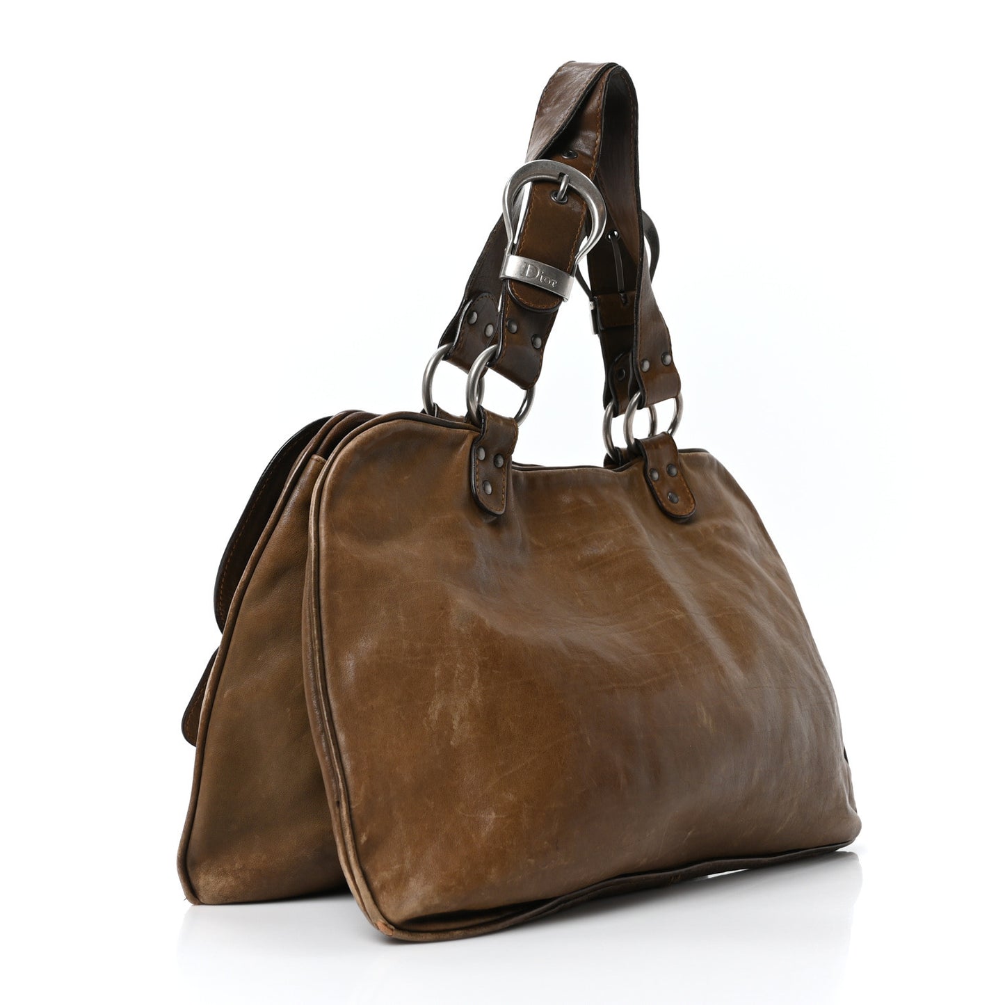 Calfskin Medium Gaucho Double Saddle Bag Brown