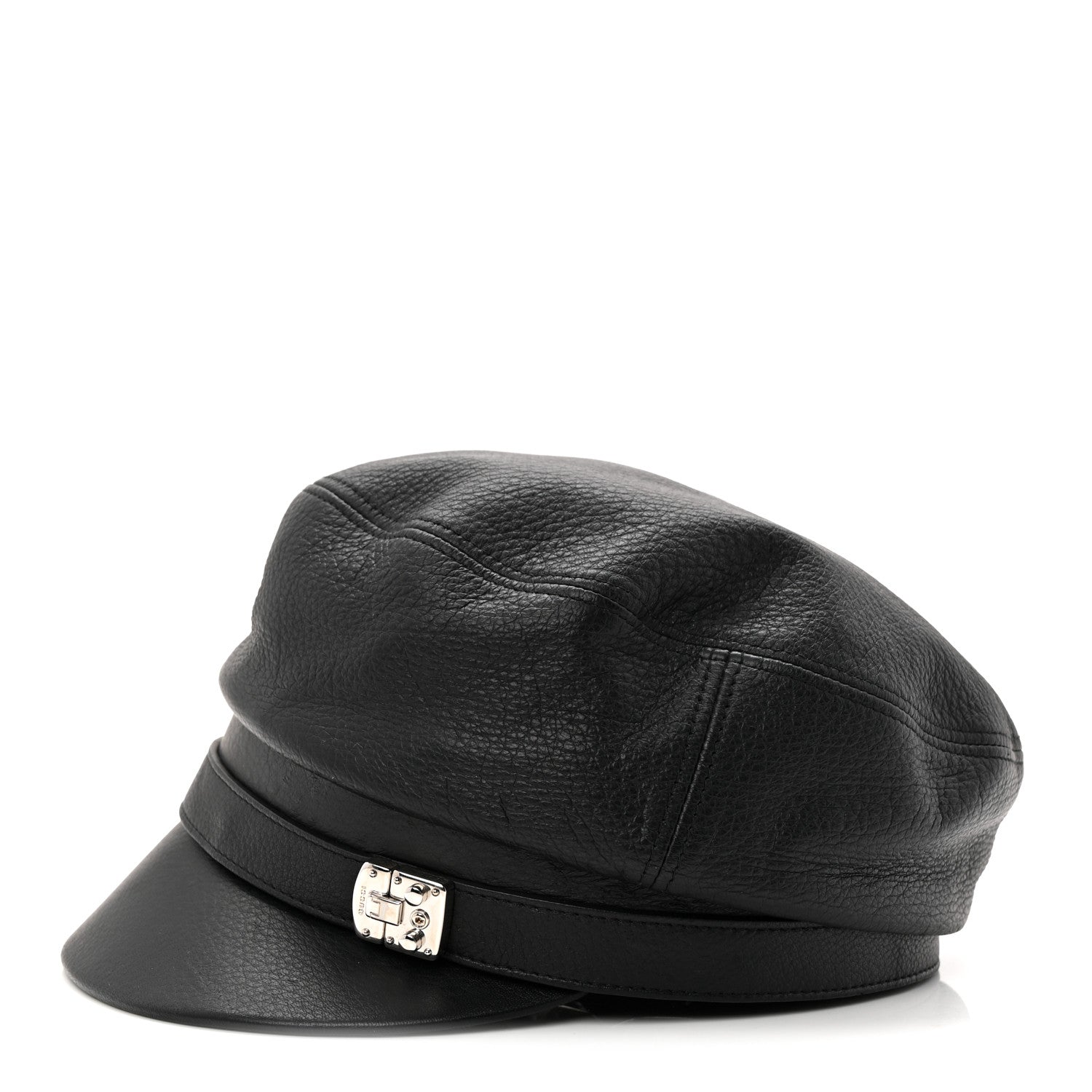 Gucci Calfskin Newsboy Hat S Black 4 of 9
