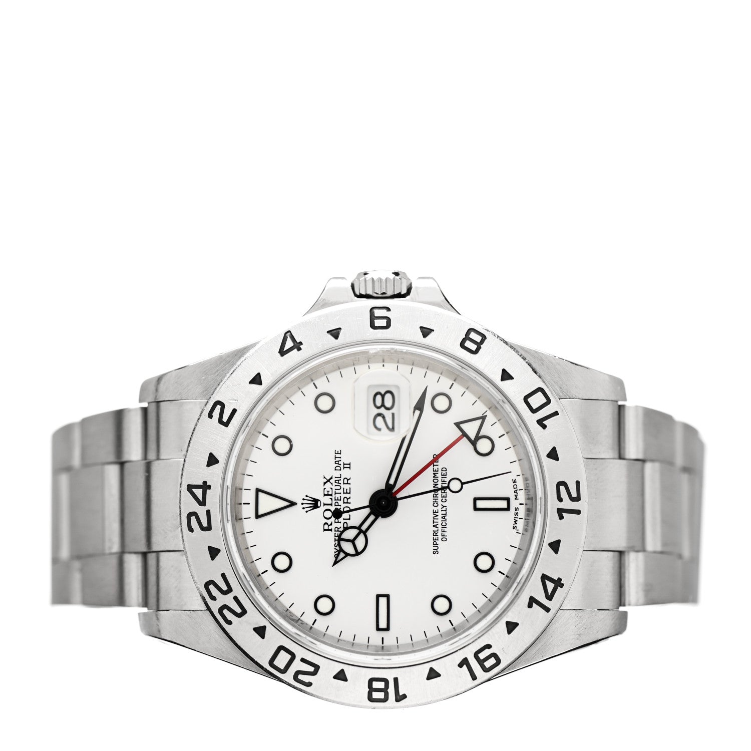 Rolex Stainless Steel 40mm Oyster Perpetual Date Explorer II Watch White 16570 2 of 5