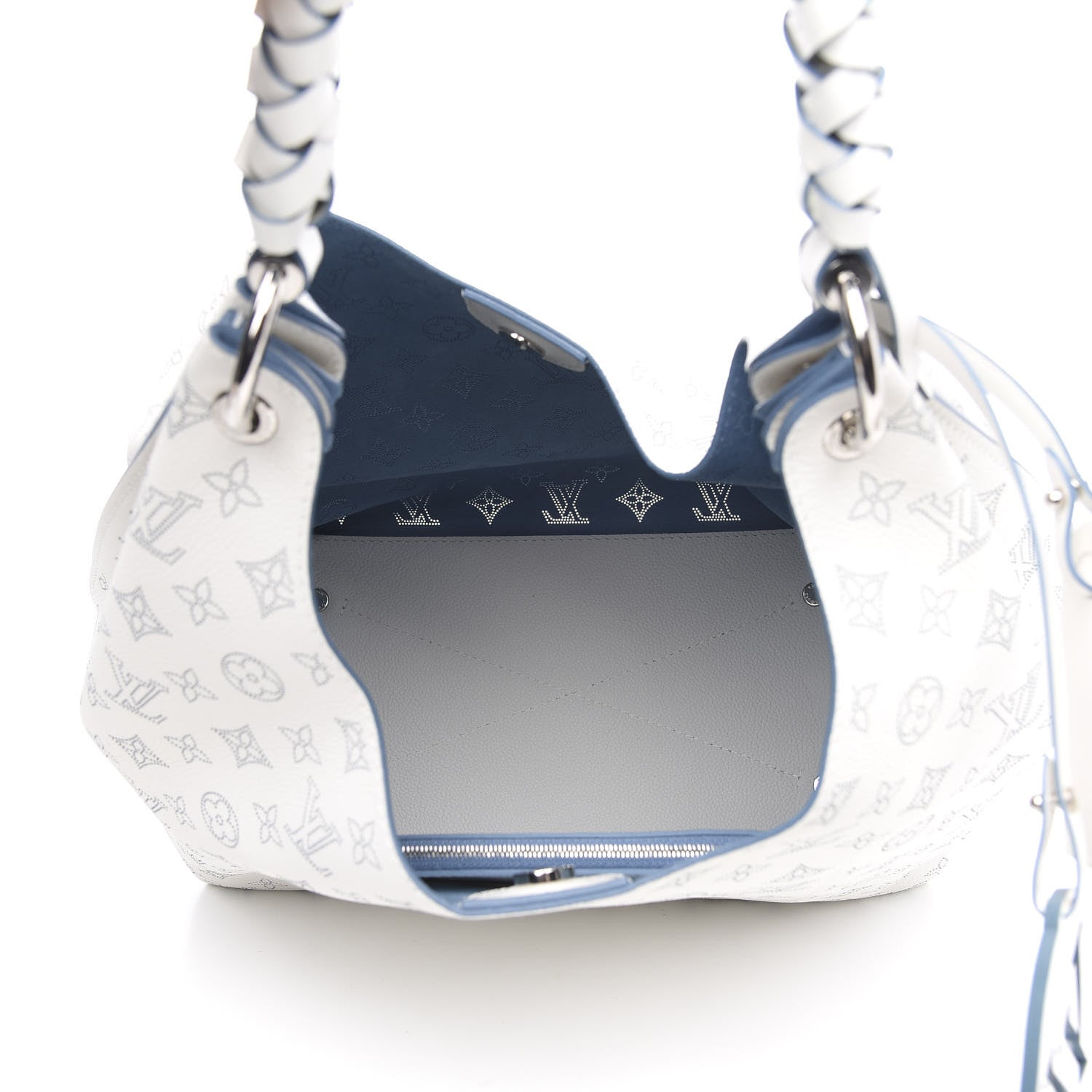 Louis Vuitton Mahina Carmel Hobo Snow 5 of 8