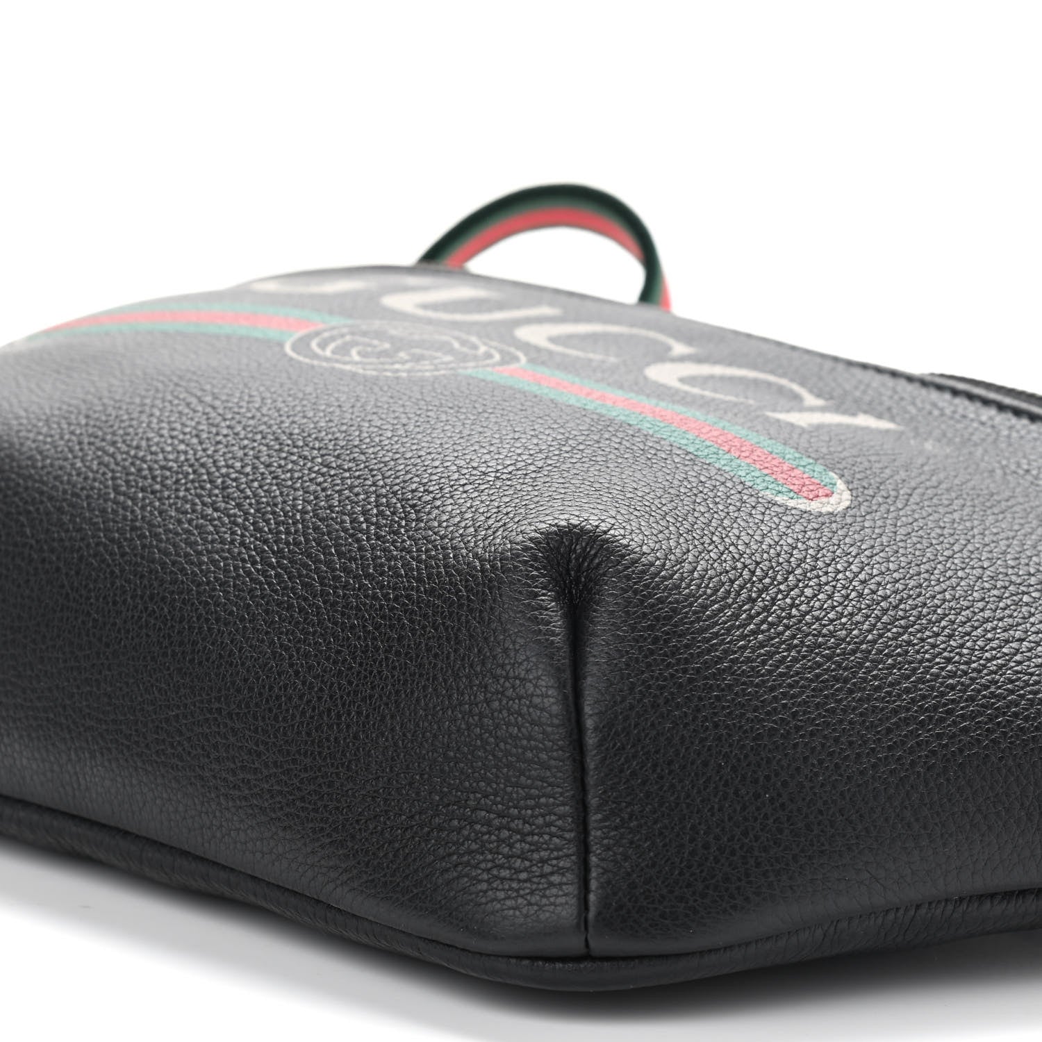 Gucci Grained Calfskin Logo Belt Bag Black 7 of 9