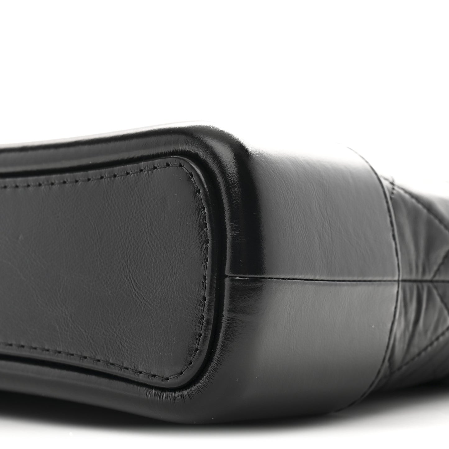 Aged Calfskin Quilted New Medium Gabrielle Hobo Black