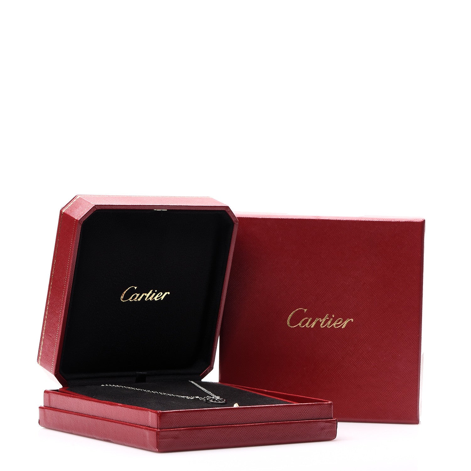Cartier 18K White Gold 2 Diamond LOVE Necklace 6 of 6