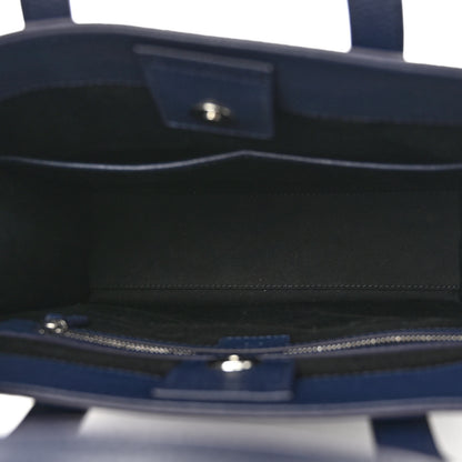 MCM Grained Calfskin Camouflage Small Aren Tote Navy 5 of 9