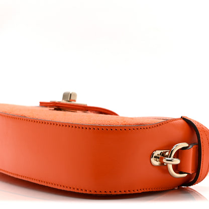 Gucci Calfskin Monogram Mini Moon Side Shoulder Bag Orange 10 of 10