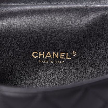 Chanel Lambskin Shearling CC Muff Flap Bag Black 6 of 9