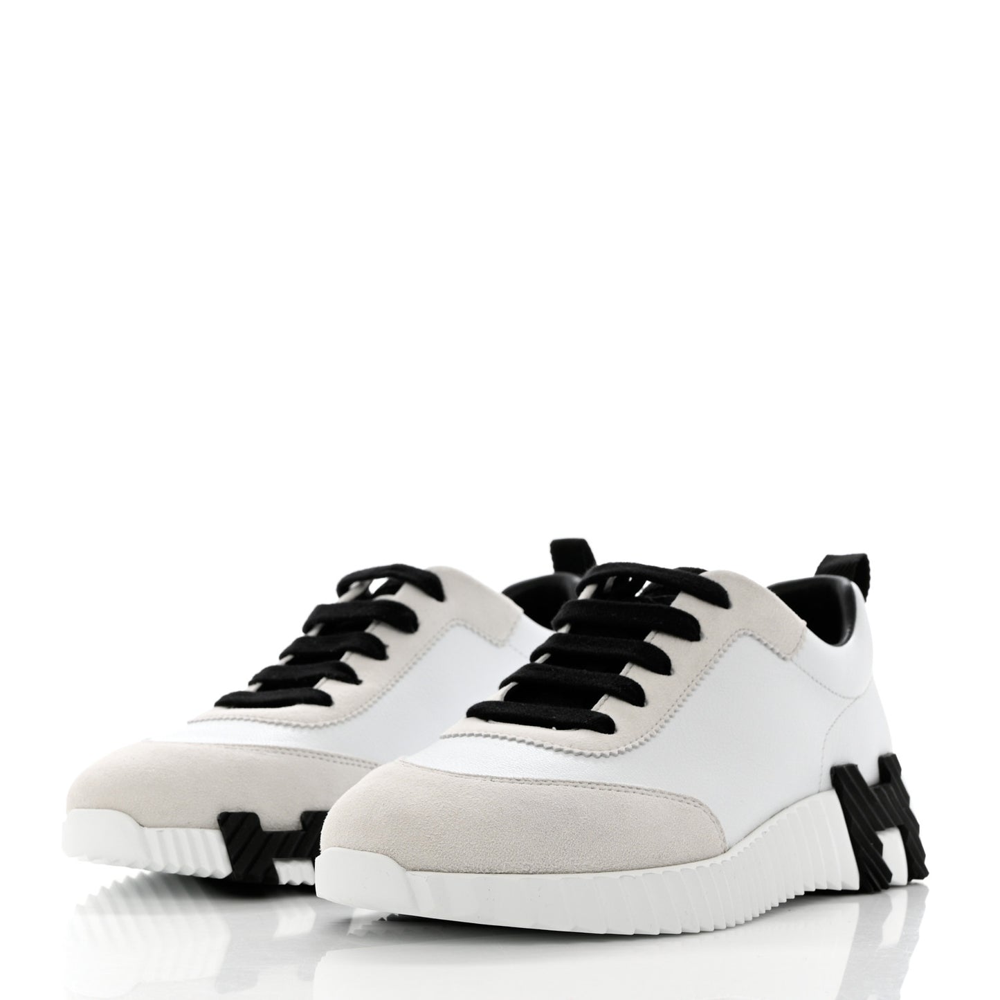 Goatskin Suede Bouncing Sneakers 36.5 White Black