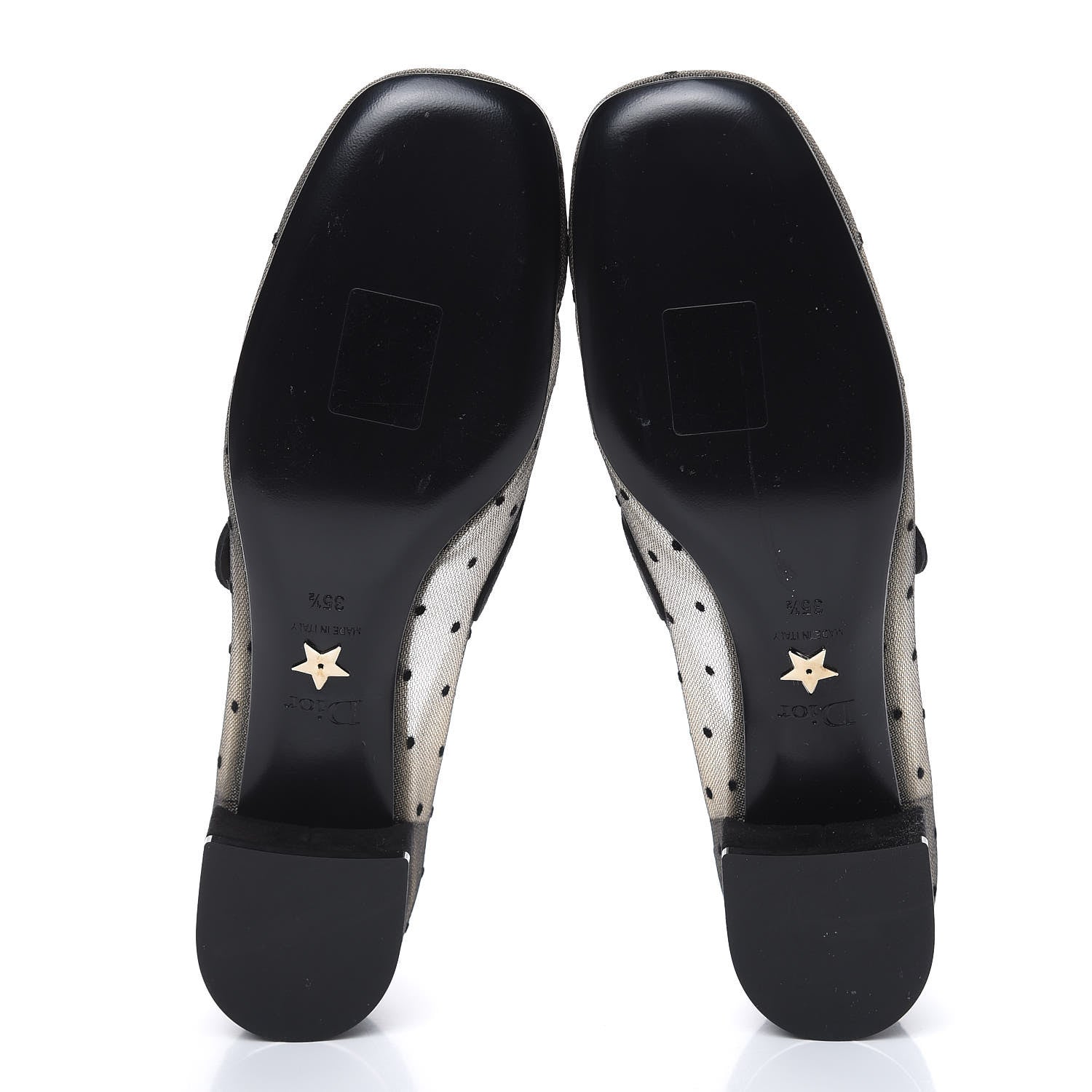 Christian Dior Mesh Plumetis Suede Baby-D Ballet Pumps 35.5 Black 5 of 10