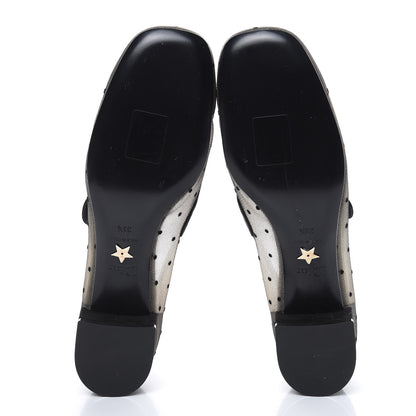 Christian Dior Mesh Plumetis Suede Baby-D Ballet Pumps 35.5 Black 5 of 10