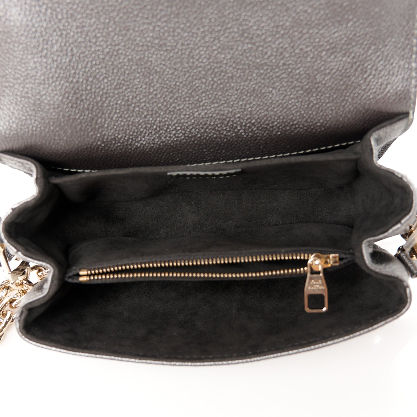 Shimmery Empreinte LV Ski Pochette Metis East West Gun Metal