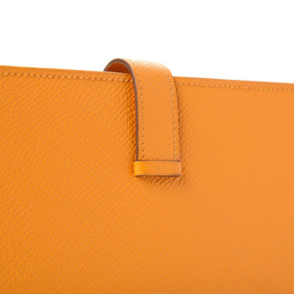 Hermes Epsom Bearn Gusset Wallet Jaune D'Or 7 of 10