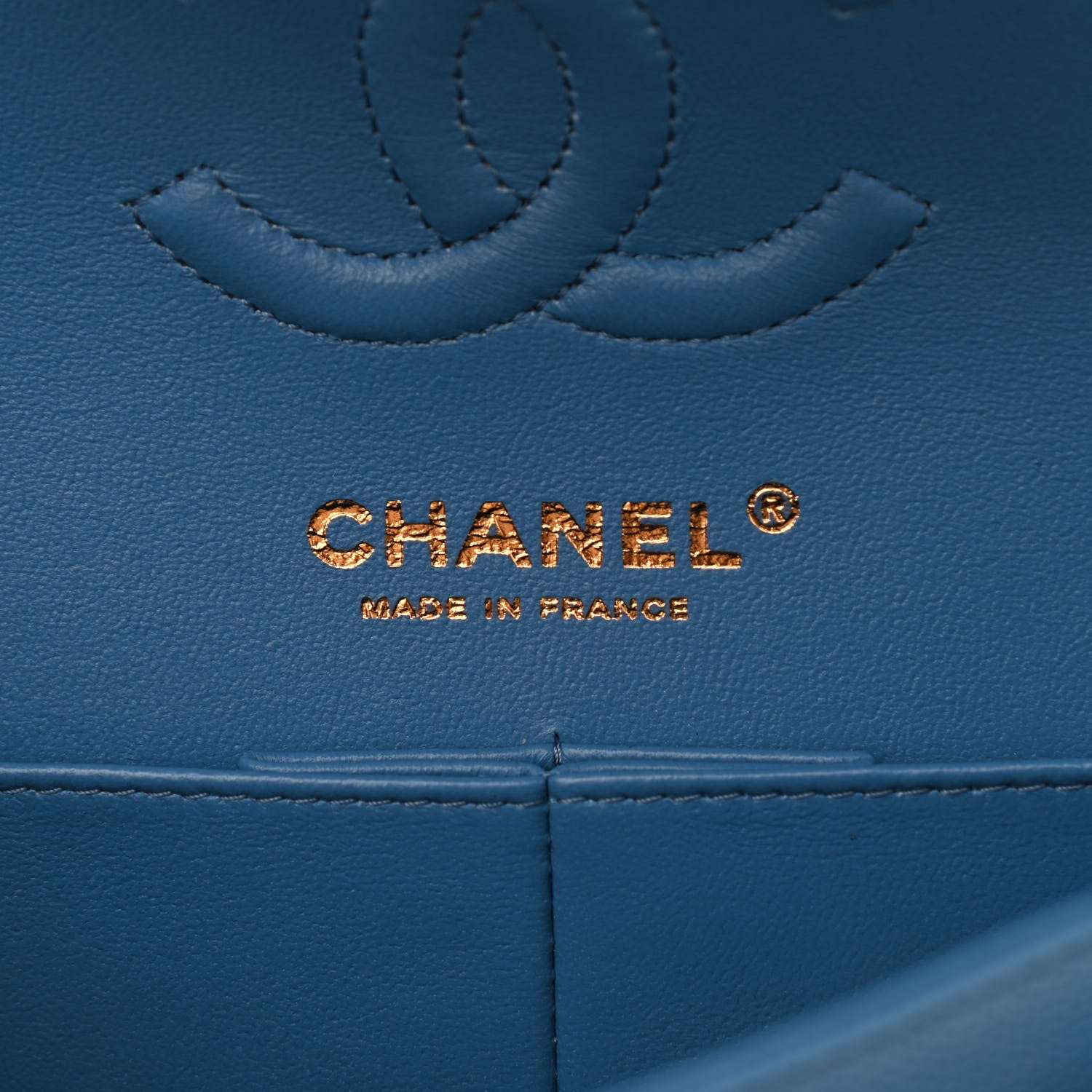 Chanel Caviar Quilted Small Double Flap Blue 5 of 9