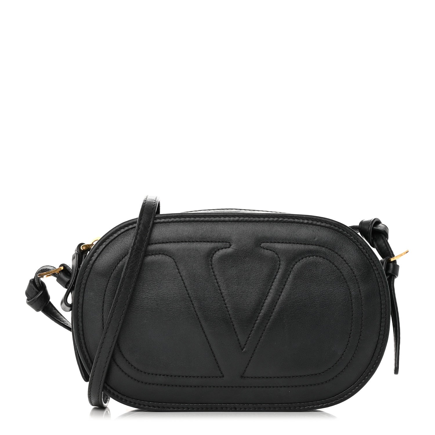 Valentino Garavani Calfskin Small Logo Go Crossbody Bag Black 1 of 25