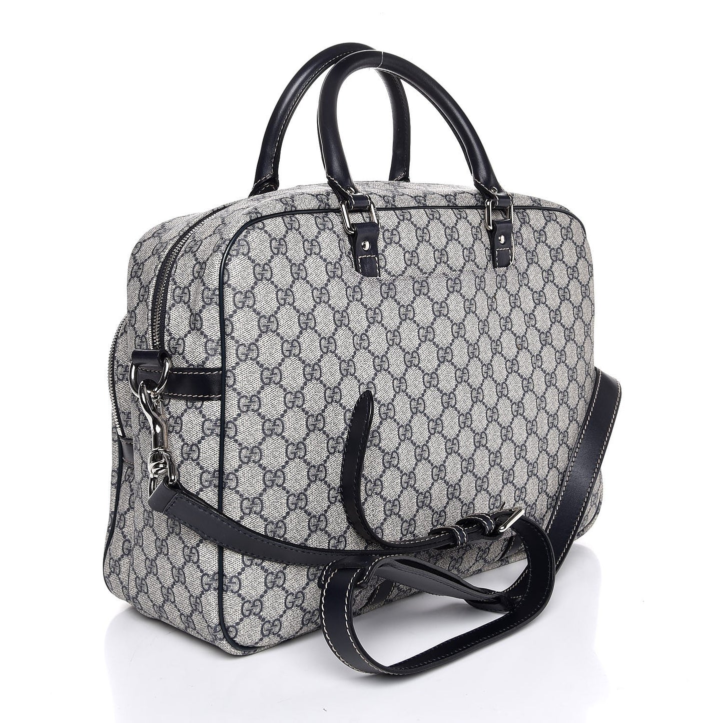 GG Plus Monogram Medium Travel Bag Navy