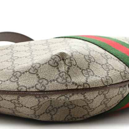 Gucci GG Supreme Monogram Web Small Ophidia Half Moon Hobo Brown 8 of 10
