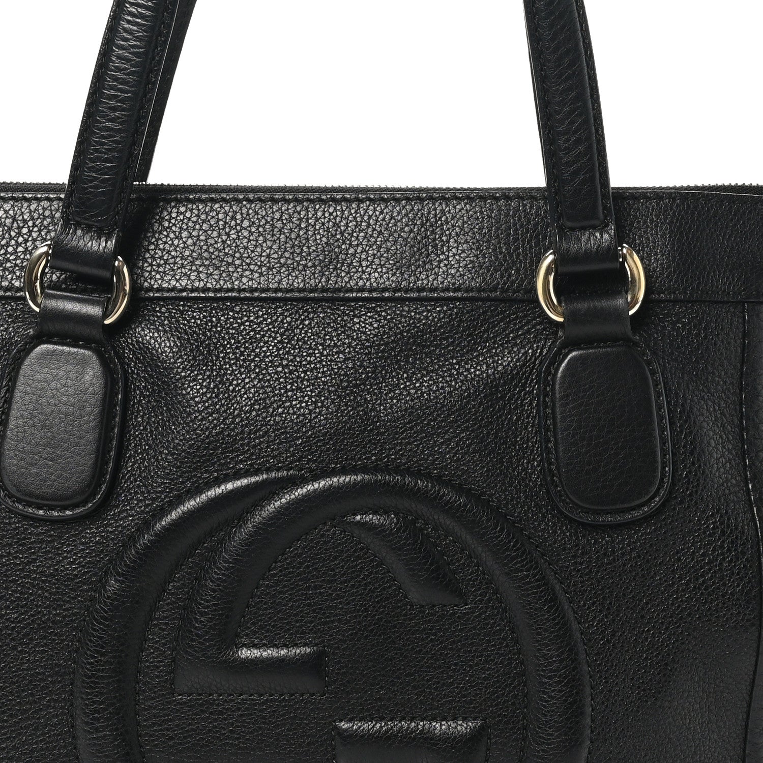 Gucci Pebbled Calfskin Small Soho Top Handle Bag Black 8 of 11
