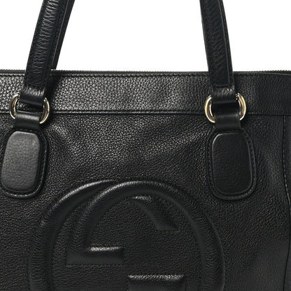 Gucci Pebbled Calfskin Small Soho Top Handle Bag Black 8 of 11