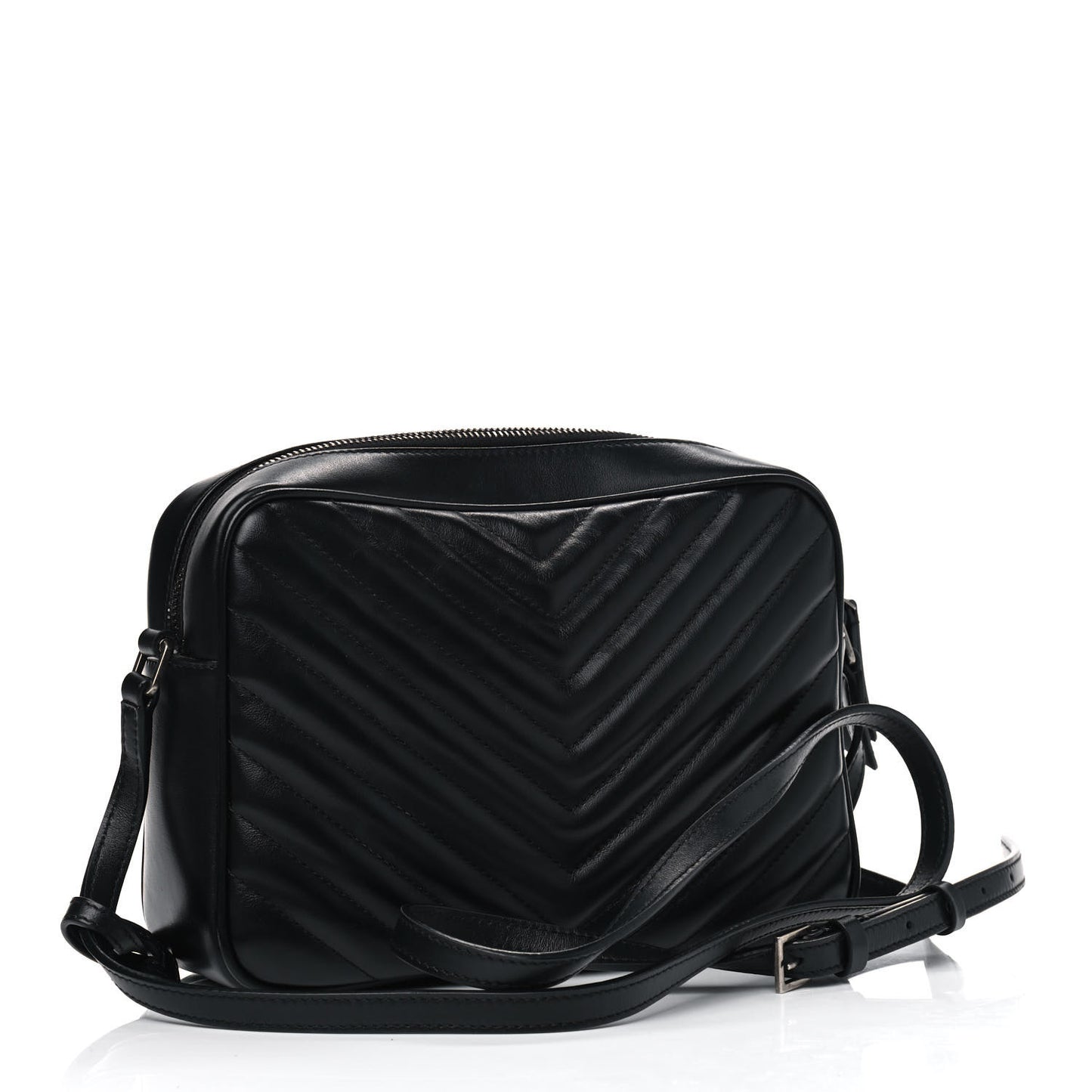 Calfskin Matelasse Monogram Lou Camera Bag Black