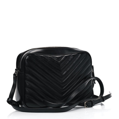 Saint Laurent Calfskin Matelasse Monogram Lou Camera Bag Black 2 of 6