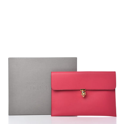 Alexander McQueen Calfskin Skull Envelope Clutch Fuchsia 9 of 9