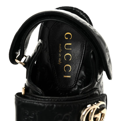 Gucci Guccissima GG Embossed Womens Sandals 36 Black 7 of 10