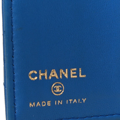 Chanel Lambskin Quilted Card Holder Wallet Blue 6 of 19