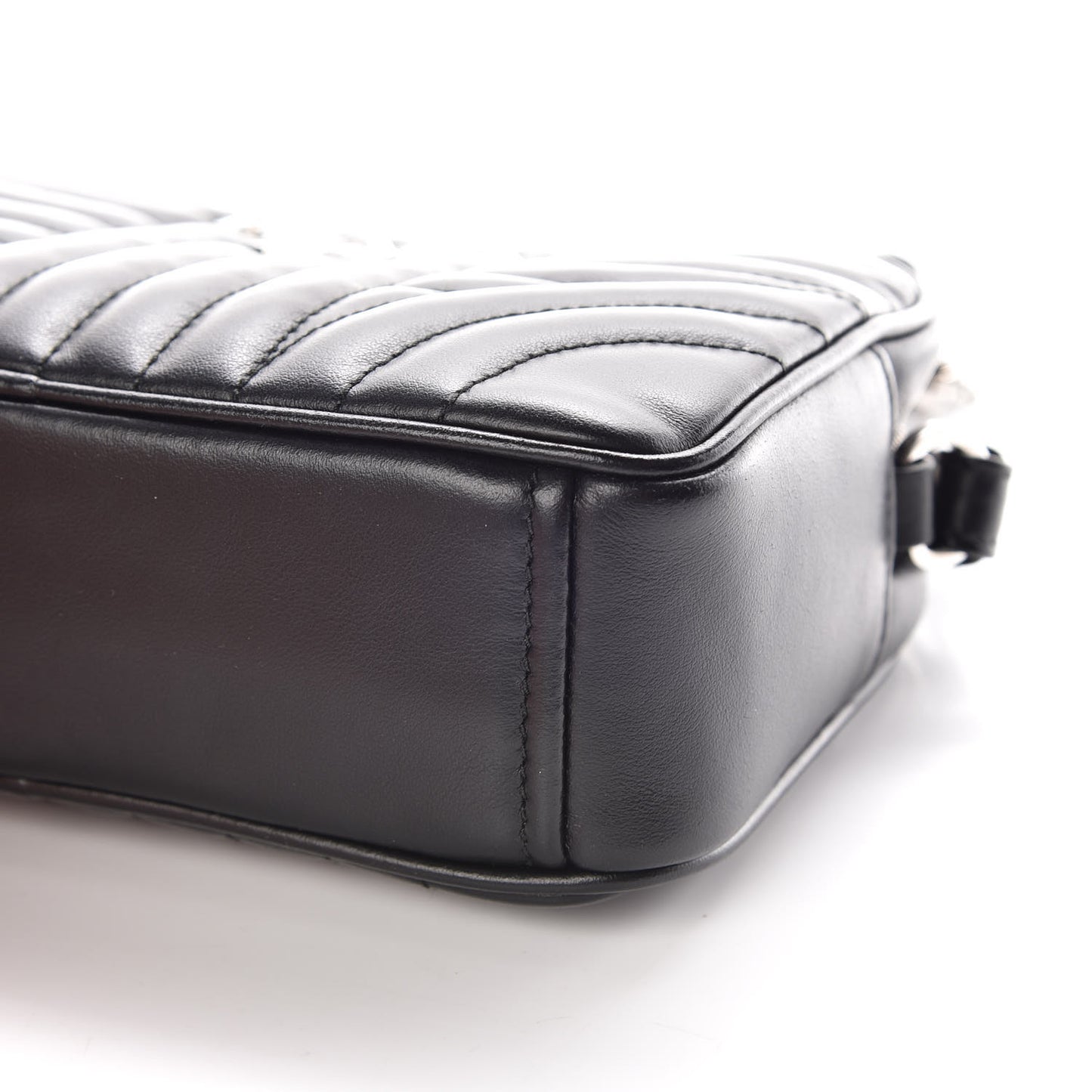 Soft Calfskin Diagramme Crossbody Bag Black