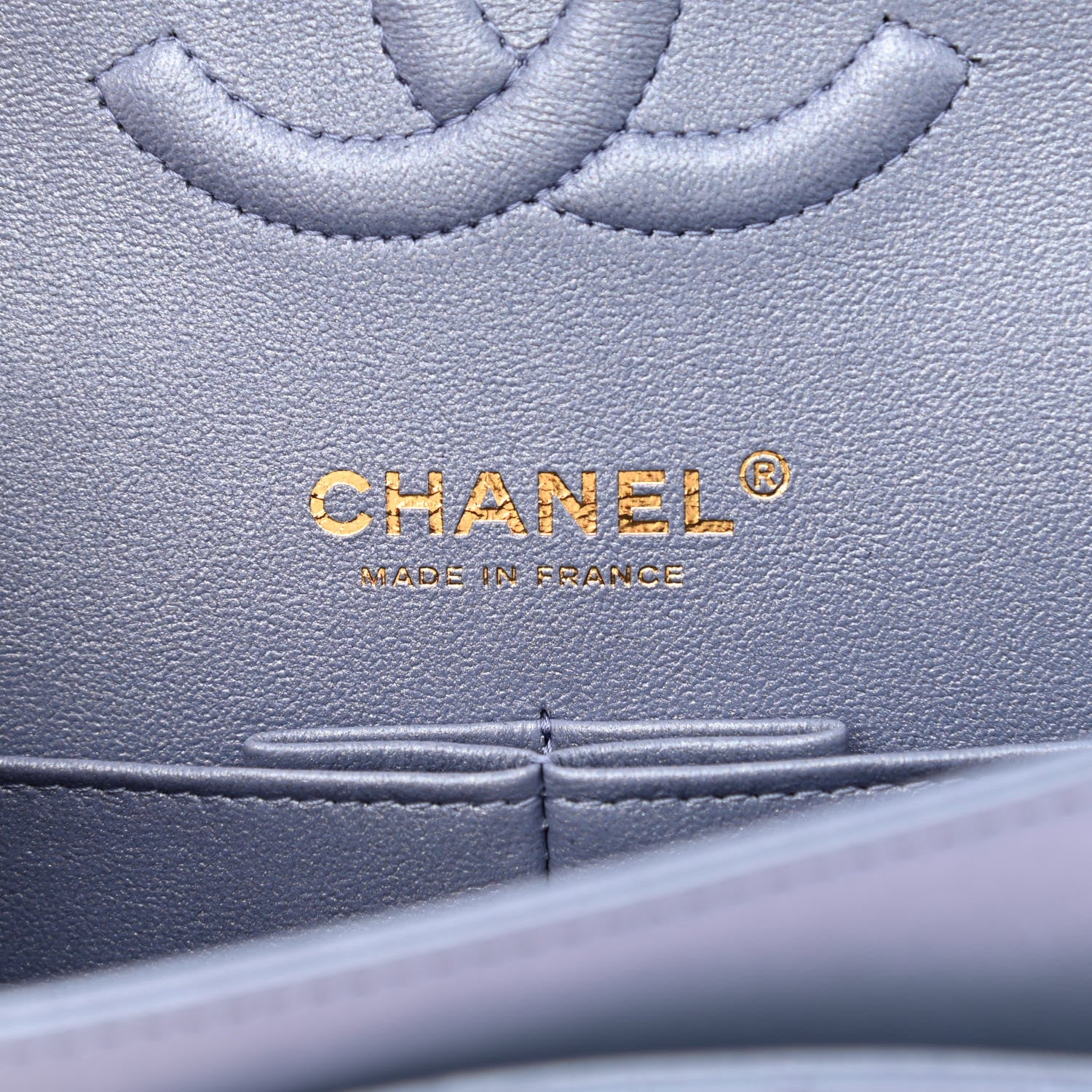 Chanel Iridescent Lambskin Quilted Medium Double Flap Light Purple 6 of 12