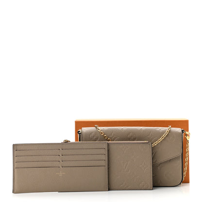 Louis Vuitton Empreinte Pochette Felicie Chain Wallet Tourterelle 11 of 11