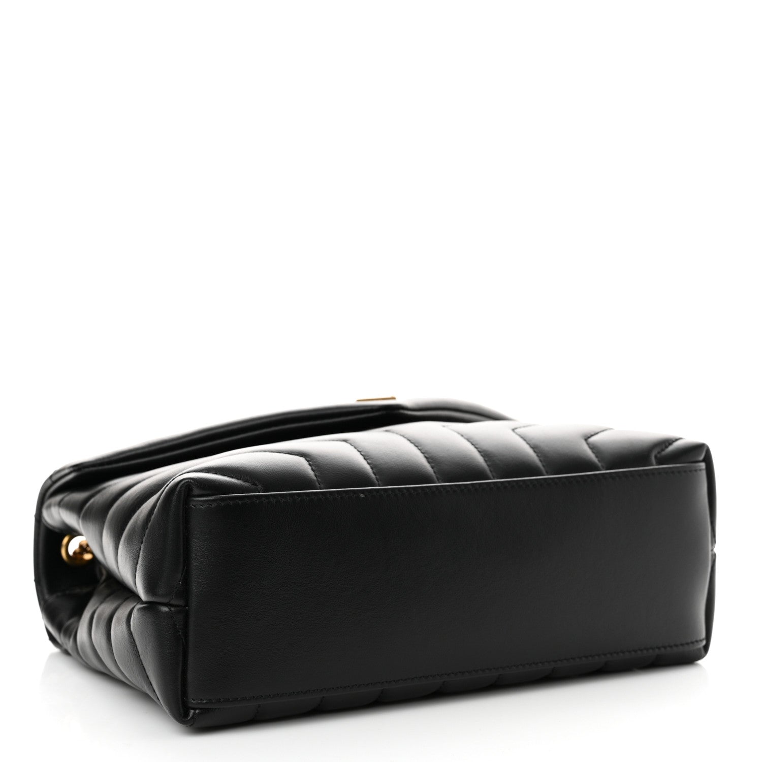 Saint Laurent Calfskin Y Quilted Monogram Small Loulou Chain Satchel Black 4 of 11