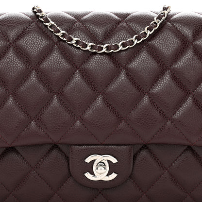 Chanel Caviar Quilted Clutch With Chain Flap Burgundy Burgundy 8 of 10