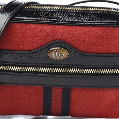 Gucci Suede Patent Web Mini Ophidia Shoulder Bag Red 9 of 9