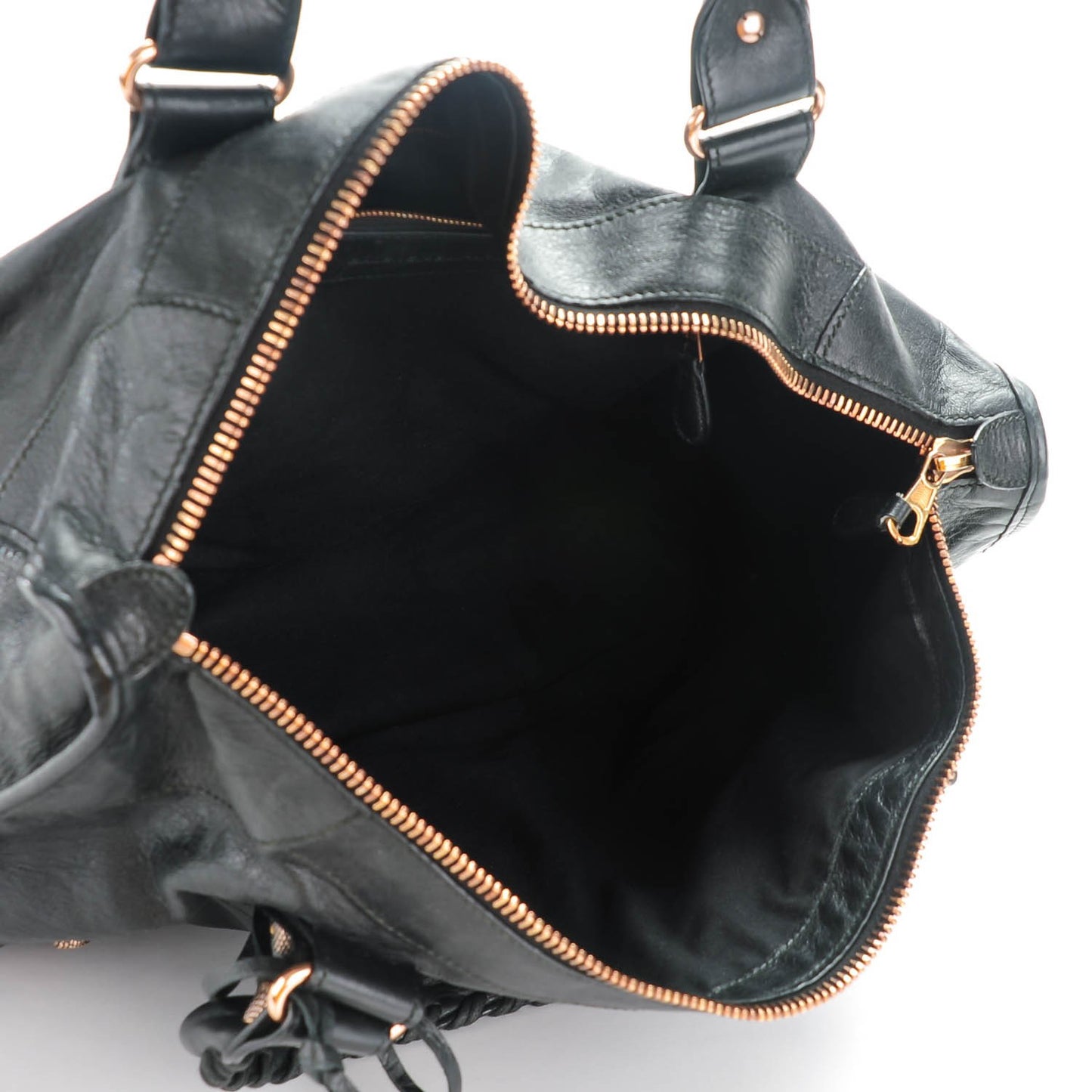 Agneau Giant 21 Rose Gold Hardware Work Black