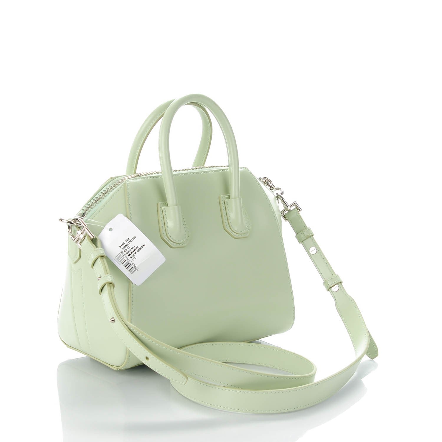 Givenchy Shiny Lord Calfskin Mini Antigona Aqua Green 3 of 7