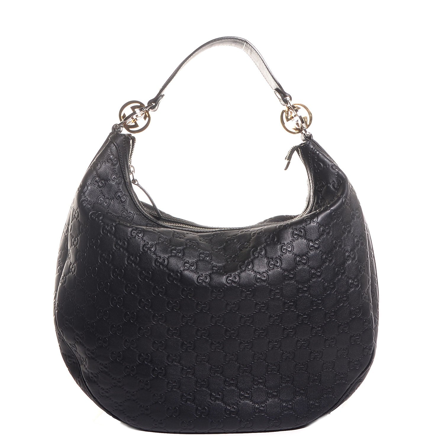 Gucci Guccissima Large GG Twins Hobo Black 1 of 7