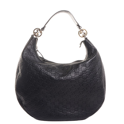 Gucci Guccissima Large GG Twins Hobo Black 1 of 7