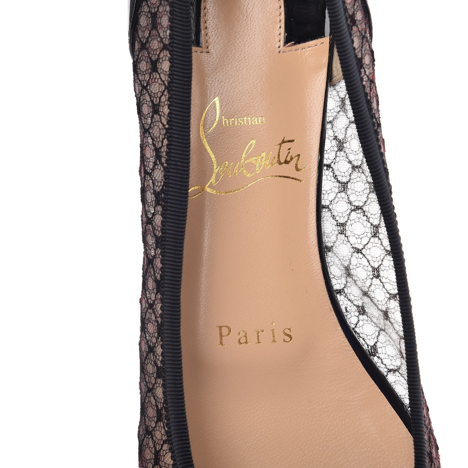 Christian Louboutin Patent Shiny Maille Miss Mix Flats 36 Black 7 of 8