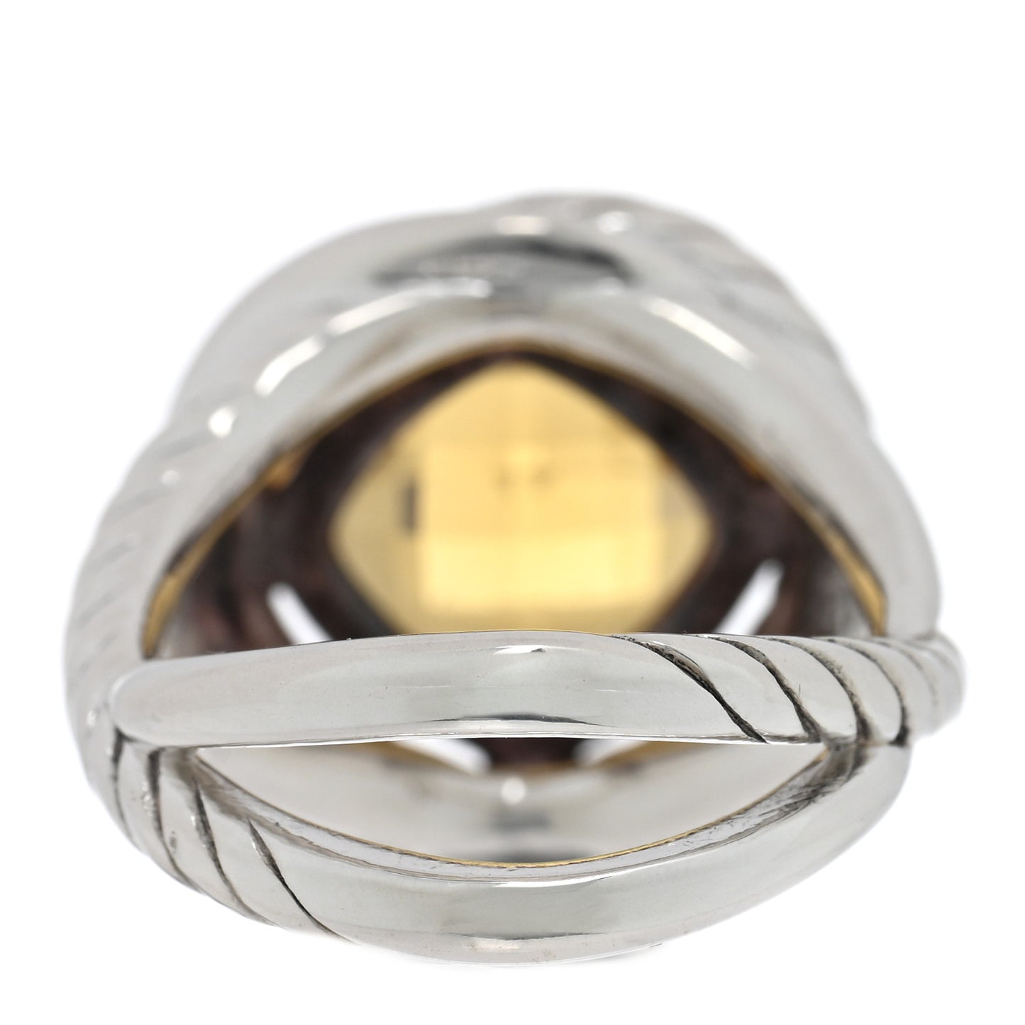 Sterling Silver Citrine 11mm Infinity Ring 52 6