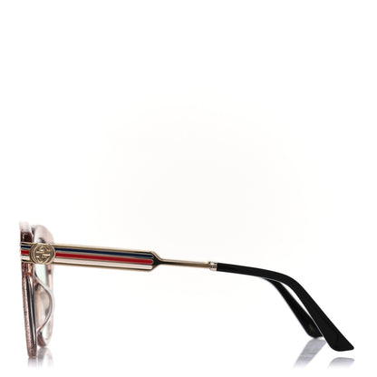 Gucci Acetate Round Frame Web Glitter GG0282SA Sunglasses Pink 3 of 8