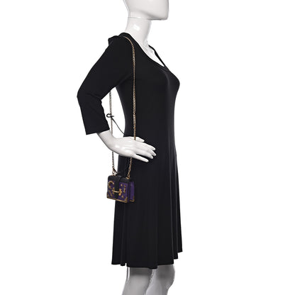 Prada Saffiano Astrology Mini Cahier Bag Viola Black 2 of 10