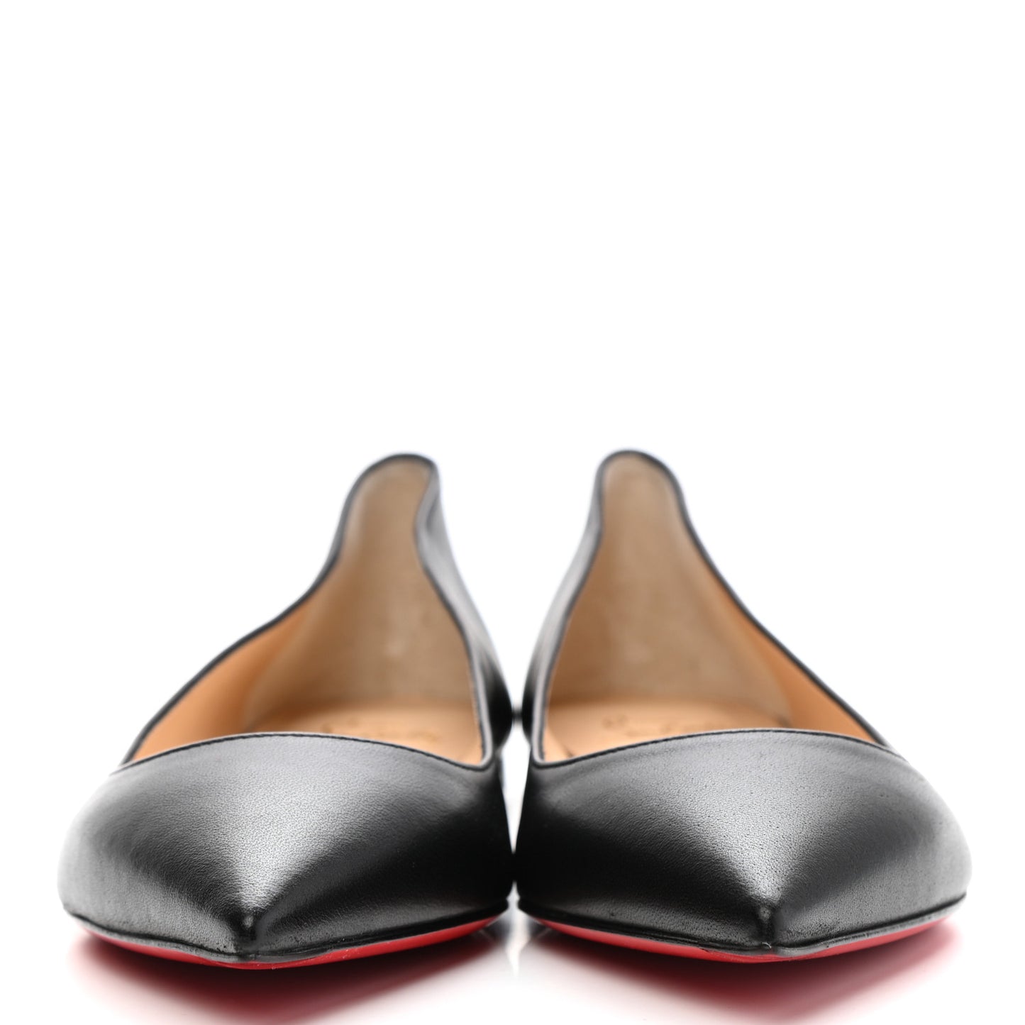 Shiny Nappa Ballalla Flats 40 Black
