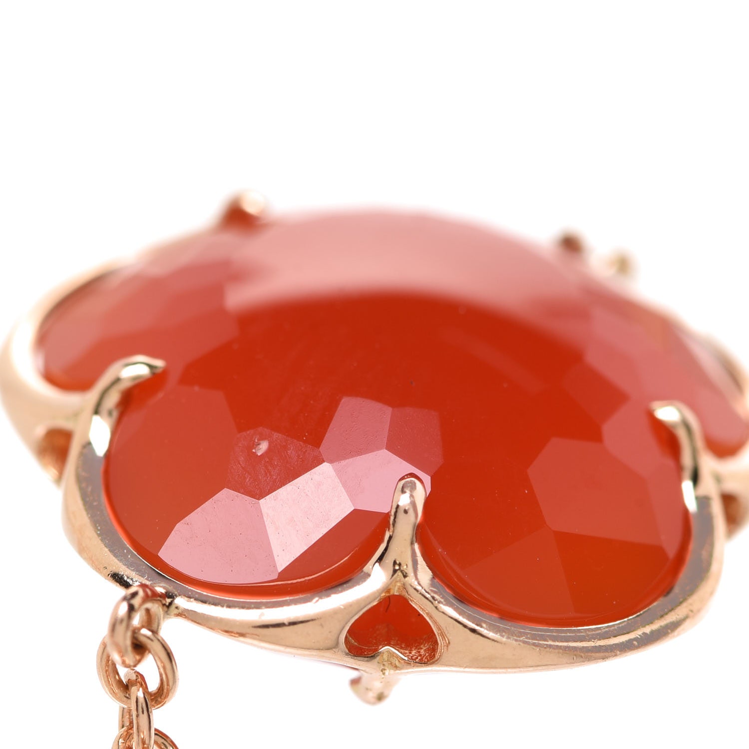 Pasquale Bruni 18K Rose Gold Milky Quartz Carnelian Diamond Bon Ton Sautoir Necklace 6 of 7