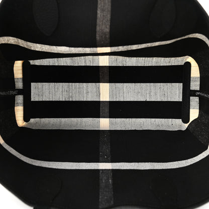 Burberry Coated Canvas Mega Check Medium Doodle Tote Black 5 of 9