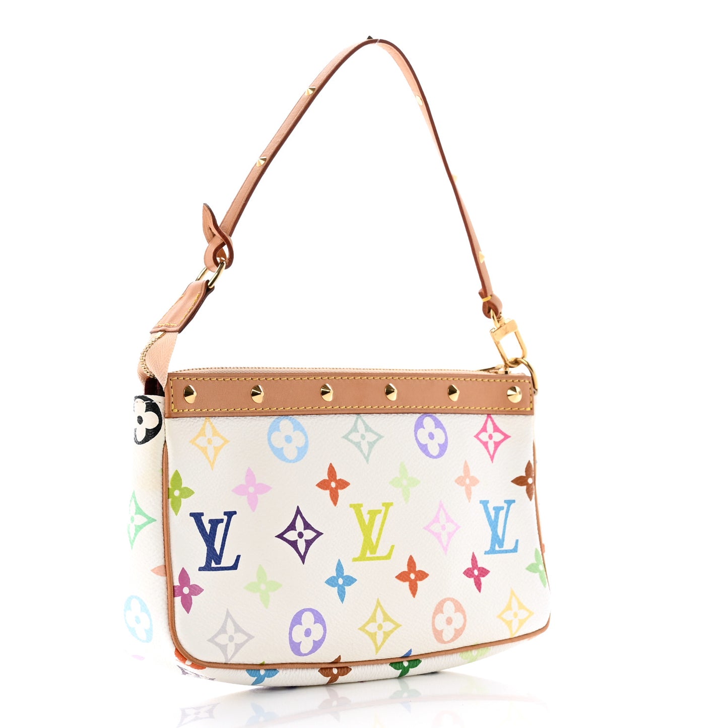 Monogram Multicolor Pochette Accessories White