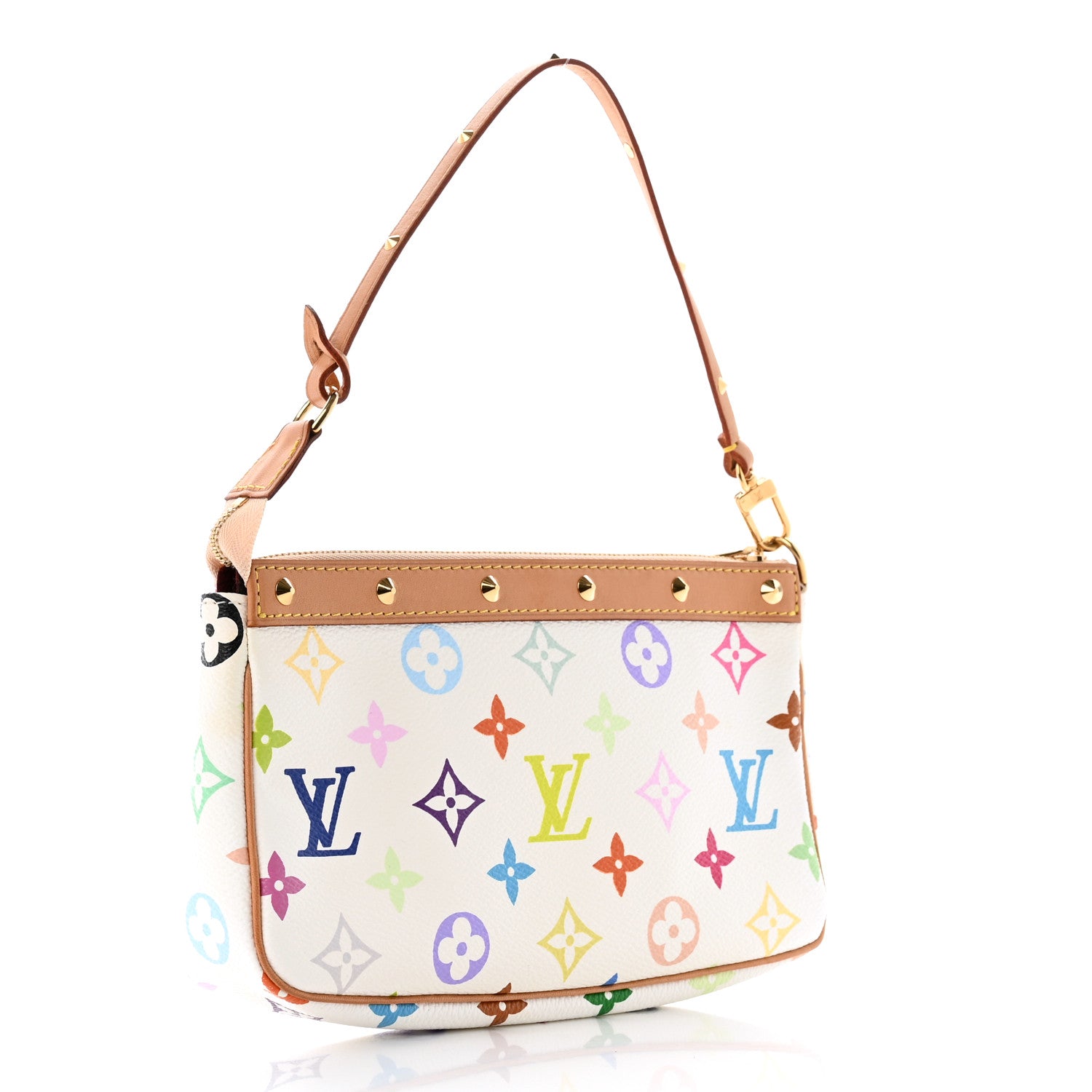 Louis Vuitton Monogram Multicolor Pochette Accessories White 3 of 6