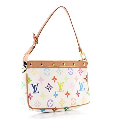 Louis Vuitton Monogram Multicolor Pochette Accessories White 3 of 6