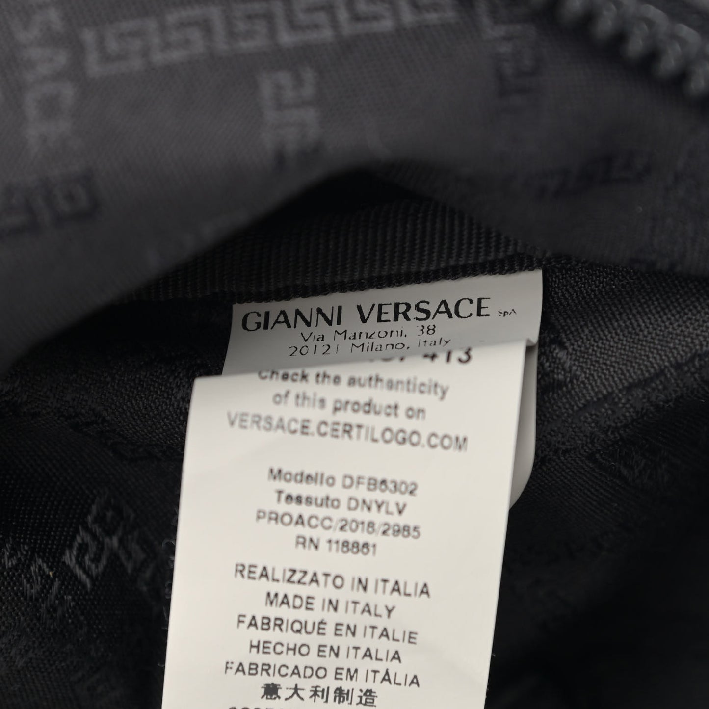 Nylon Palazzo Medusa Belt Bag Black